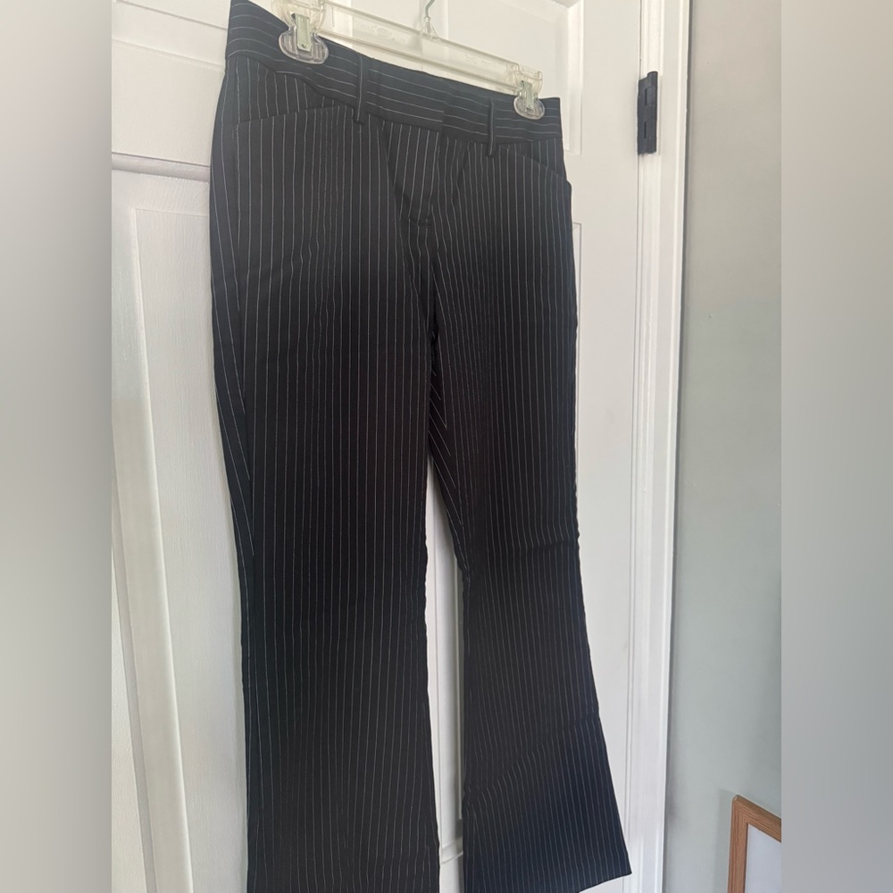 Express Design Studio -Editor Black Striped women’s Pants